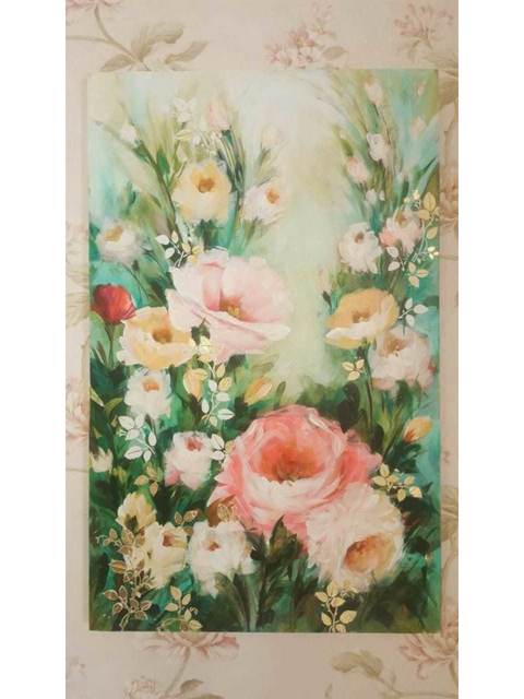 Rosas con Hojas Doradas